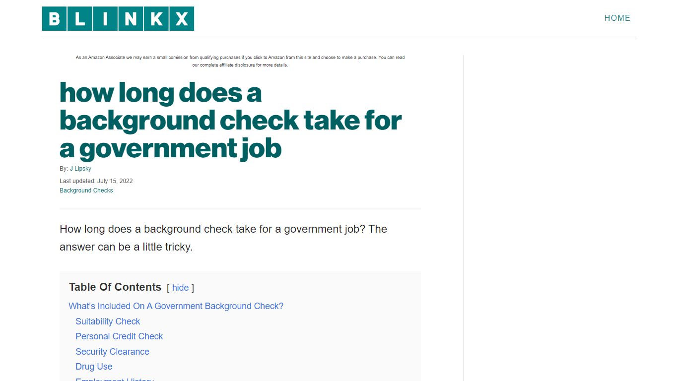 how long does a background check take for a government job