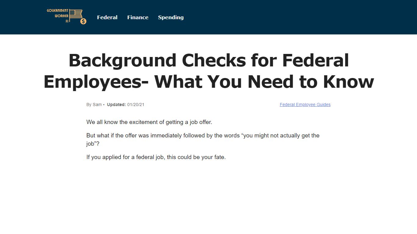 Background Checks for Federal Employees- What You Need to Know